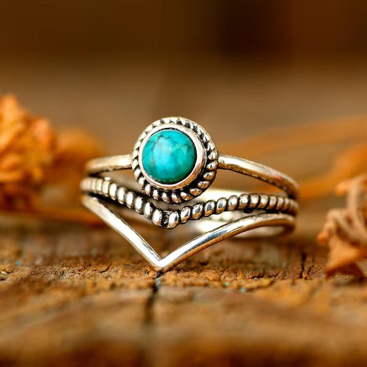 Anello di Perline Turchesi Velora | Oro