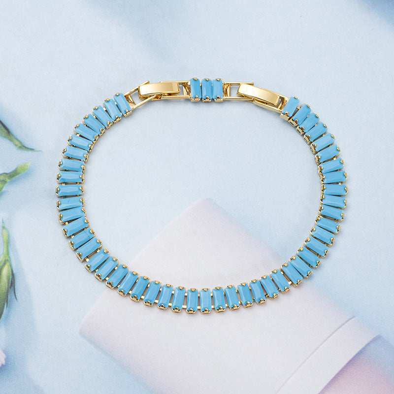 Bracciale Tennis Turquoise Vertéa | Oro