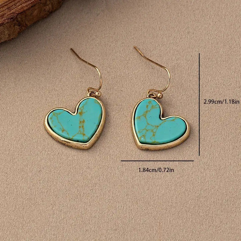 Orecchini Amore Turchese | Oro Rosa