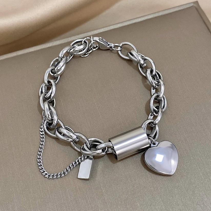 Guadalupe - Bracciale con Ciondolo a Cuore Dorato