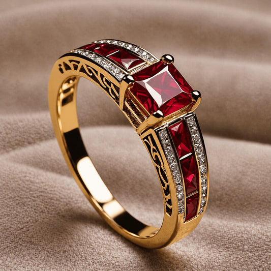 Anello Corona di Rubino Ereditaria