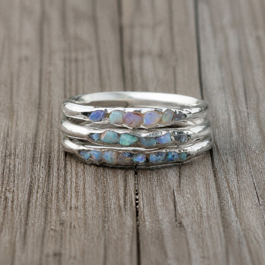 Anello in Argento con Pietre Blu Vintage
