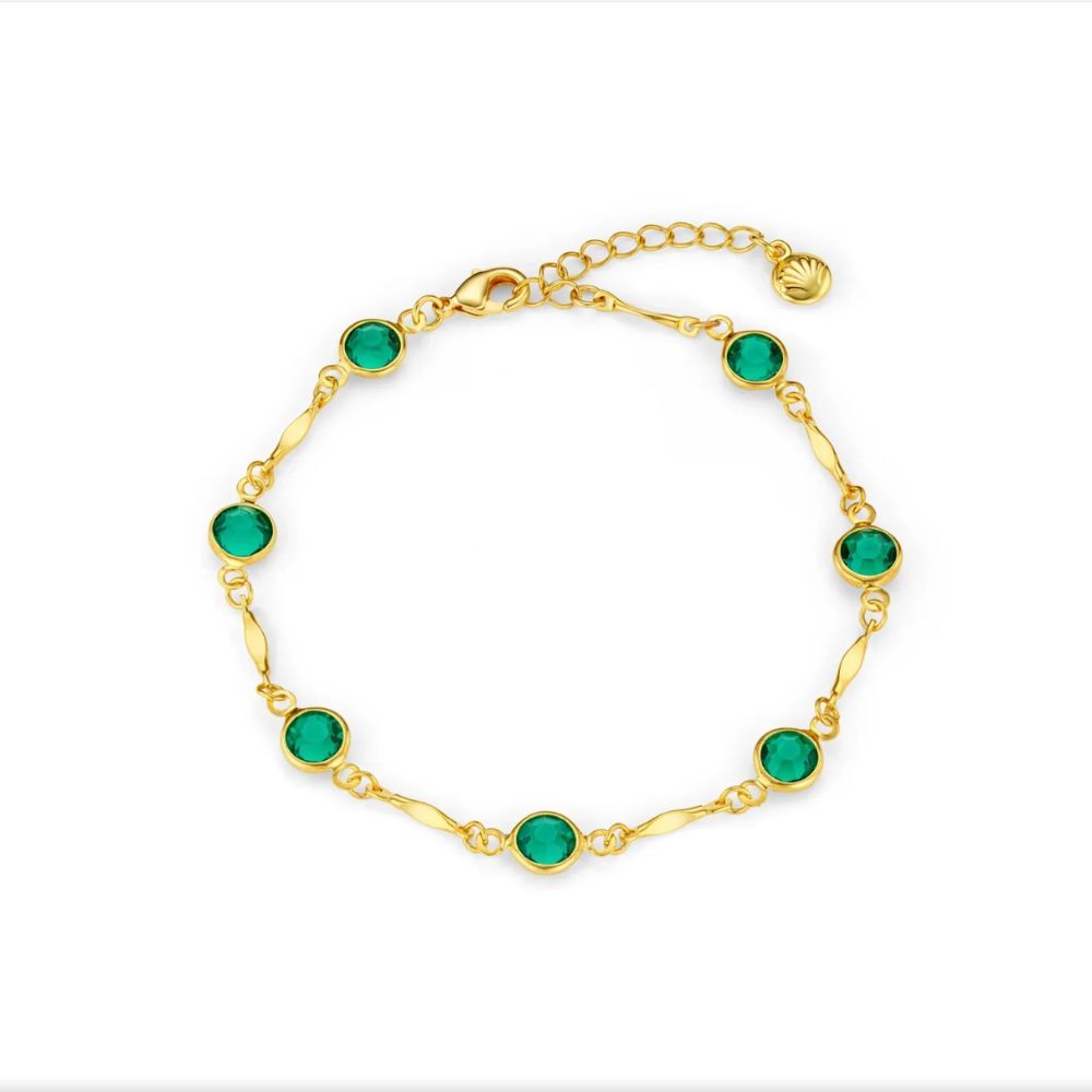 Bracciale a Catena Link in Smeraldo